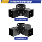 Heavy Alloy Steel Pergola Bracket Kit with 4-Way Pergola Kit for 6"x 6" (Actual 5.5" X 5.5") Lumber，Wood Pergola Brackets Suitable for Pergolas，Gardens，Patio and Metal Gazebo Kits with Screws JEXALINE