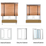 LLPEIJIE026 Wood Window Venetian Blinds,Bamboo Blinds,50mm Slats,Curtains Windows Treatment Shutters,for Kitchen,Office,Bathroom,Bedroom,Living Room,Customizable (70x140cm/28x55in) LLPEIJIE026
