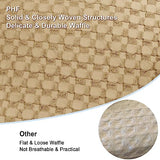 PHF 100% Cotton Waffle Duvet Cover Full, Ultra Soft Skin-Friendly Duvet Cover Set for All Season, Luxury Decorative Textured Comforter Cover with Pillow Shams Bedding Collection, 80"x90", Khaki PHF
