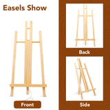 3 Pack 16 Inch Wood Easels, Easel Stand for Painting Canvases, Art, and Crafts, Tripod, Painting Party Easel, Kids Student Tabletop Easels for Painting, Portable Canvas Photo Picture Sign Holder AROIC
