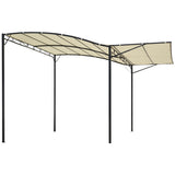 Outsunny 10' x 8' Outdoor Pergola and Patio Gazebo, Extendable Side Awning, Sun Shade Shelter for Garden, Camper, Deck, Doors and Windows, Beige Outsunny