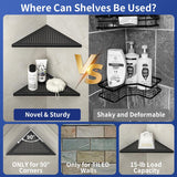 Bernkot Corner Shower Shelves, 10" Matte Black 304 Stainless Steel Recessed Shelf for Bathroom, Grout in Shelf for Tiled Wall 2 Pack Bernkot