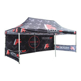 Custom Canopy Pop Up Tent 10x20 with Logo, Personalized Pop Up Canopy Tent for Tradeshow,Customized Canopy Advertising Outdoor Tent (top Canopy +one Full Wall+ Two Small Side Walls+ 23kgs Frame) NaBai