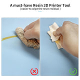 FYSETC Resin 3D Printing Cleaning Wipes - Upgrade Dry-Wettable Wipers: Ultrasoft Large Size Clean Up Tool for Silicone Slap Mat 405nm UV Resin Curing Machine Vat Tank Funnel Washing Bucket Print Bed FYSETC