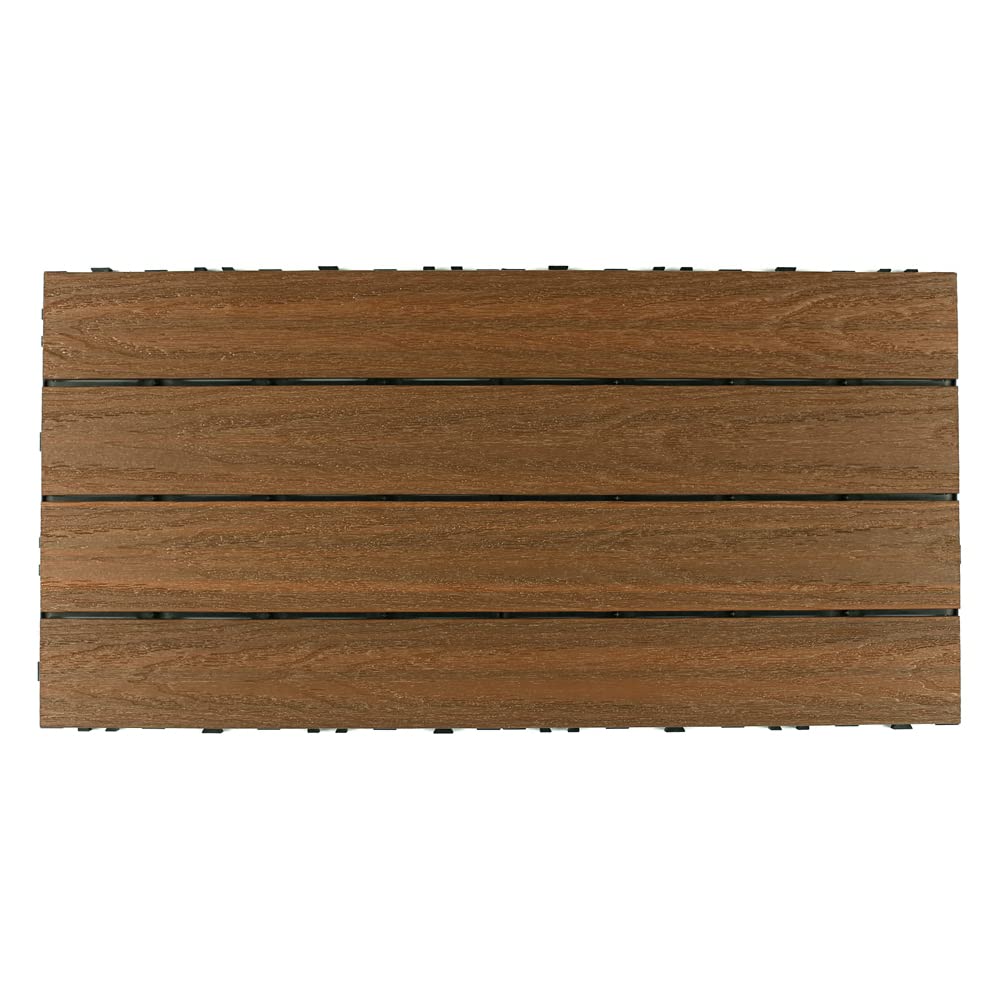 UltraShield Naturale 2 ft. x 1 ft. Quick Deck Outdoor Composite Deck Tile in Peruvian Teak (20 sq. ft. Per Box) - WoodArtSupply