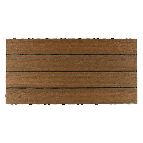 UltraShield Naturale 2 ft. x 1 ft. Quick Deck Outdoor Composite Deck Tile in Peruvian Teak (20 sq. ft. Per Box) NewTechWood