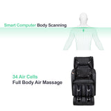 Titan Osaki OS-Soho II | Black | Massage Chair | J-Track 4D Massage | Smart Computer Body Scanning | Zero Gravity Reclining | Space Saving | Foot Roller | Calf Heating Titan