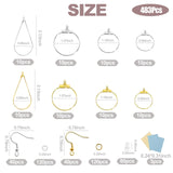 XKCWXY 483Pcs Earring Making Kit with Beading Hoop Earring Finding Component Accessories,Earring Hooks,Jump Rings,Earring Backs for Jewelry Making DIY Craft XKCWXY