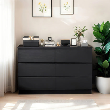 6 Drawer Dresser With Spacious Countertop And Concealed Handles HouseOfZazla