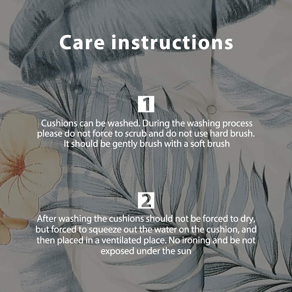 67 Inch Patio Lounge Chair, Rocking Chair Sofa, Indoor/Outdoor Floral Printed Lounger with Ties and Top Cover Non-Slip High Back Chair Cushions (Style 14) Shapeazy