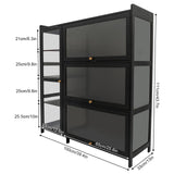 TrueyEssence Curio Display Cabinet, Storage Cabinet with Acrylic Doors Collectibles Showcase Toy Organizer Rack for Home Playroom Office TrueyEssence