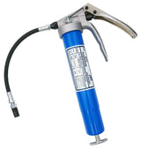 Macnaught Heavy Duty Pistol Grip Grease Gun with 10 Yr Warranty, Bulk fillable or 14oz. cartridge. 1/8 NPT Flex Connection x 12″ long, KY Supergrip three-jaw high-pressure coupler. No leak connection Macnaught