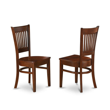 East West Furniture VAC-ESP-W Vancouver Kitchen Dining Chairs - Slat Back Wood Seat Chairs, Set of 2, Espresso East West Furniture