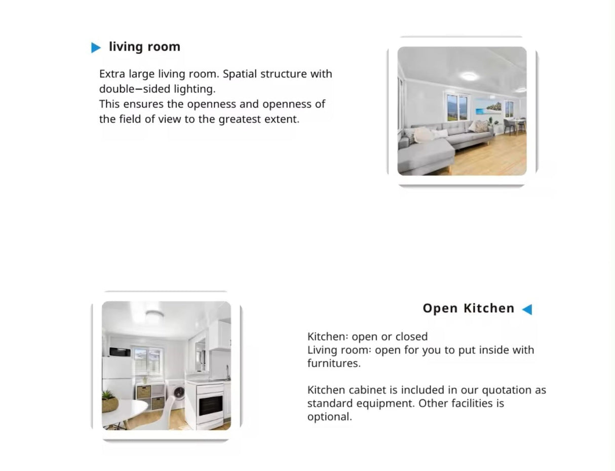 Quick.Simple.Easy SEQ Fully Equipped Double Story 2 bedrooms prefab Expandable Container House 40ft by 20 ft Luxury Home Stairs Included Free Bed Set with Terrace S.E.Q quick.simple.easy