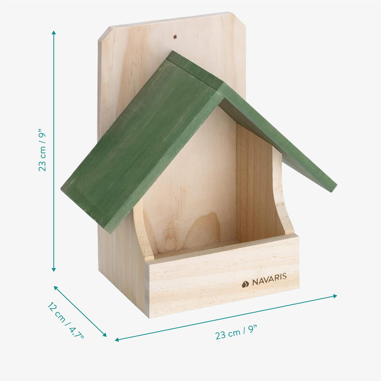 Navaris Small Bird Nesting Box - Wood Nest for Robin, Hummingbird, Parakeet, Bluebird - Perch House for Outdoors Birdhouse Birds - Made of Pine Wood Navaris