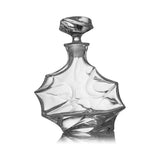 Glacier Mountain Whiskey Glasses and Liquor Decanter set | 4 Crystal Bourbon Glasses with Matching Whiskey Decanter on beautiful wood tray | Ideal Bourbon Gifts for Women & Men, Whiskey Decanter Sets The Wine Savant