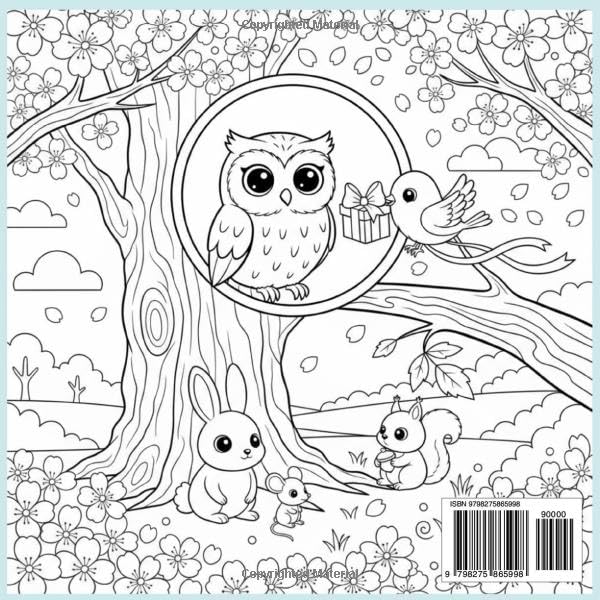 Owl & Friends: A Whimsical Four-Season Coloring Adventure WoodArtSupply