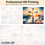 TUMOVO Abstract Paint by Numbers for Adults Cross Sunset with Clouds Easter DIY Adult Paint by Number Kits on Canvas Religion Acrylic Painting by Numbers Oil Painting Art Crafts 16x20 in TUMOVO