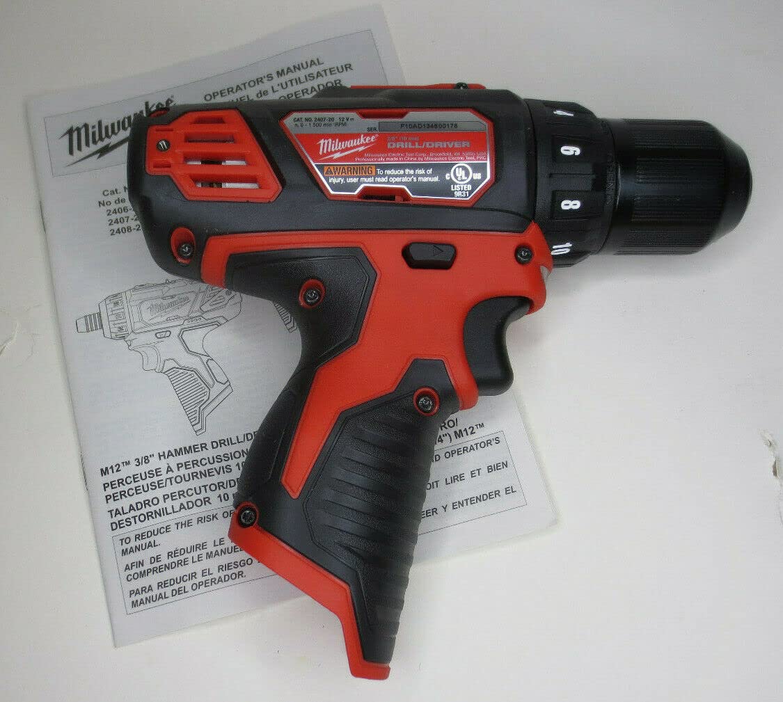 Milwaukee M12 12V 3/8-Inch Drill Driver (2407-20) (Bare Tool Only - Battery, Charger, and Accessories Not Included) (Limited Edition) Milwaukee