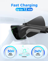 40FT 50A J1772 EV Charger Extension Cable, J1772 Extension Cable Compatible with 110V-240V Level 1/ Level 2 EV Charger Stations, IP66 Waterproof EV Extension Cord with Carrying Bag,for J1772 EVs/PHEVs SEGUMA