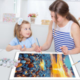 JUJUHOOD Love Stone Paint by Numbers Kit for Adults, Beach Sunset Adult Paint by Number Kits,DIY Acrylic Paint by Number on Canvas for Home Wall Decor 16X20 Inch JUJUHOOD