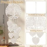 ACRNIGHEET DIY Macrame Kit for Adults Beginners DIY Boho Macrame Leaves Tree of Life Wall Hanging Making Kits with Macrame Supplies Wall Hanging Kit Ornaments for Home Decor Craft Gifts(Beige Series) ACRNIGHEET
