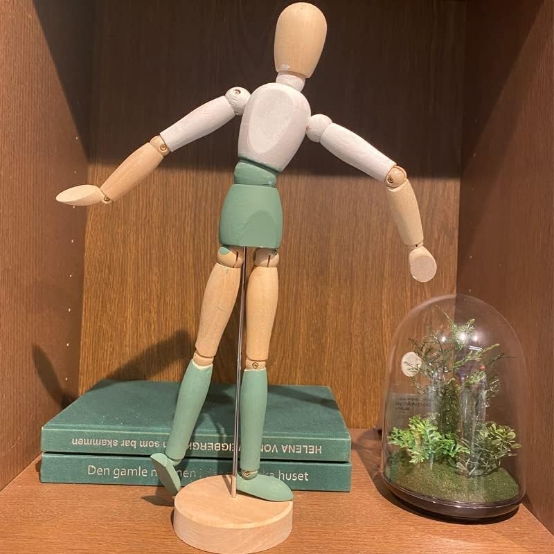 HSOMiD 12'' Artists Wooden Manikin Jointed Mannequin Perfect for Home Decoration/Drawing The Human Figure (A) HSOMiD