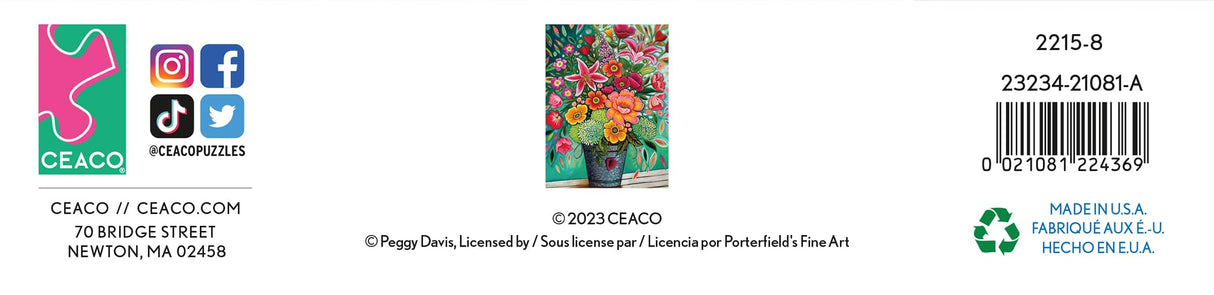 Ceaco - Peggy's Garden - Florenza - 300 Oversized Piece Jigsaw Puzzle Ceaco