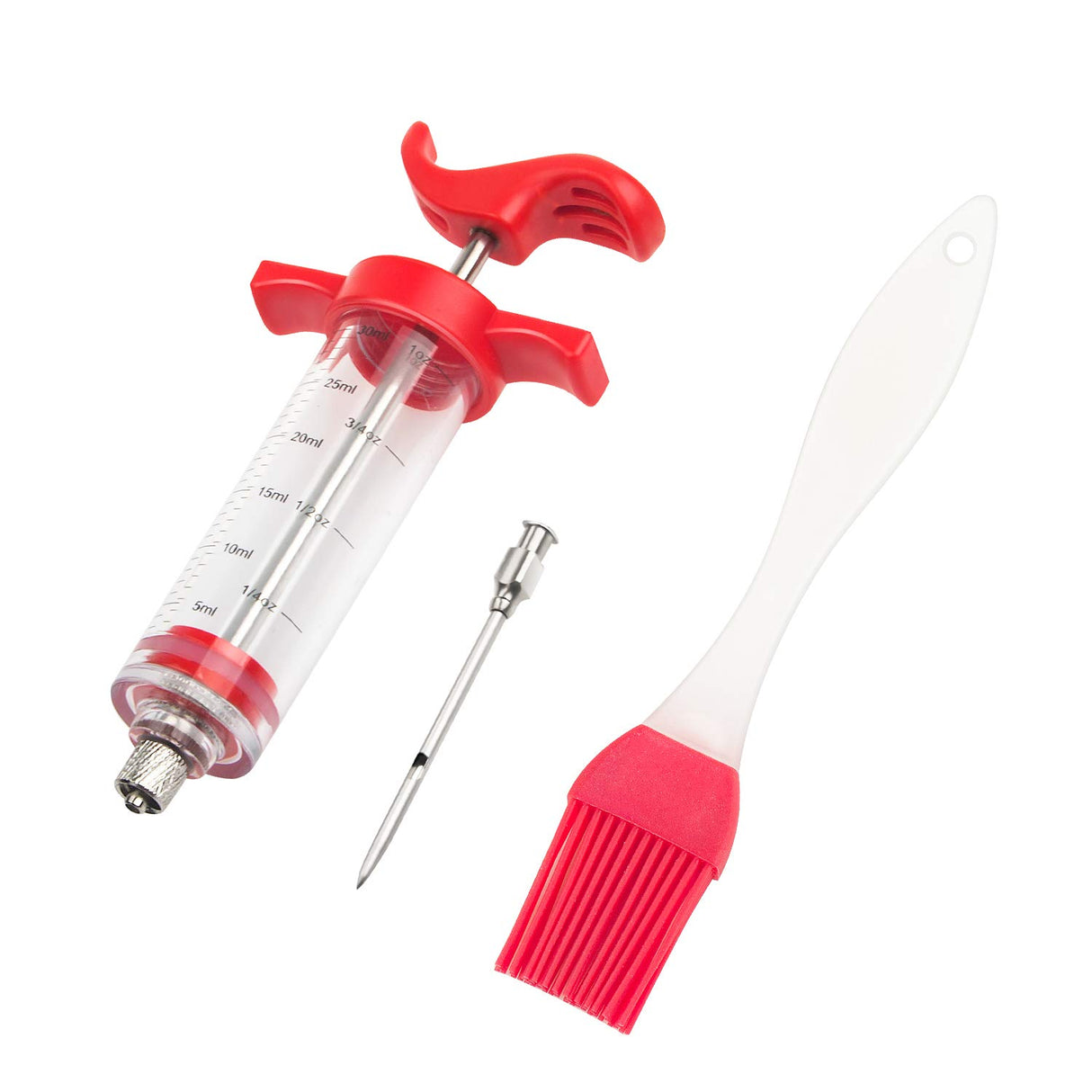 Meat Injector Kit,Plastic Marinade Injector Syringe with Screw-on Meat Needle,Turkey Injector for Beef Chicken Grill Cooking HongyiTime