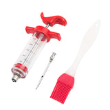 Meat Injector Kit,Plastic Marinade Injector Syringe with Screw-on Meat Needle,Turkey Injector for Beef Chicken Grill Cooking HongyiTime