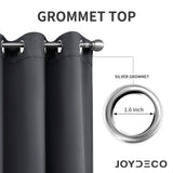 Joydeco Extra Long Curtains, Blackout Curtains 108 Inches Long 2 Panels Set, 108 Inch Curtains, Room Darkening Grommet Darpes for Living Room Bedroom Window (W52 x L108 Inch, Dark Grey) Joydeco