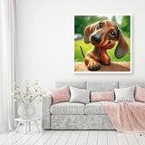 MOMDEDP Diamond Painting Kits for Adults DIY 5D Diamond Art Paint with Round Diamonds Full Dril Gem Dog Art Painting Kit for Beginners Home Wall Decor Gifts 12x12inch MOMDEDP