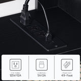 HOOBRO Floating TV Stand with LED Light Power Outlet for TVs up to 75”, Wall Mounted TV Shelf, Modern Media Console Entertainment Center Under TV, for Living Room Bedroom, Black BK36UDDS01 HOOBRO