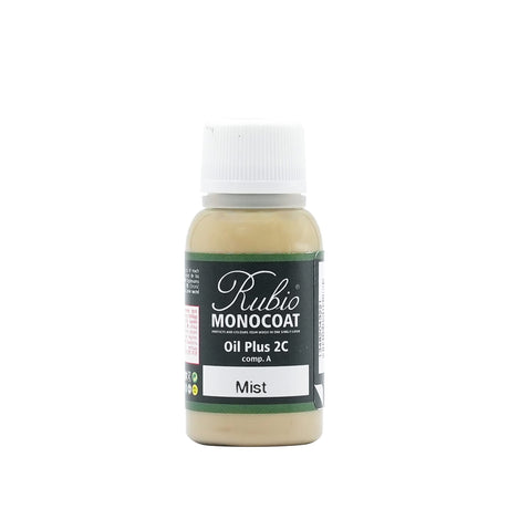 Rubio Monocoat Wood Stain & Finish Sample - Mist | Oil Plus Part A | Quick-Dry, Eco-Friendly Linseed Wood Oil for Indoor Use | Ideal for Sampling Oil Plus 2C & Touch Ups | 20 mL Rubio Monocoat