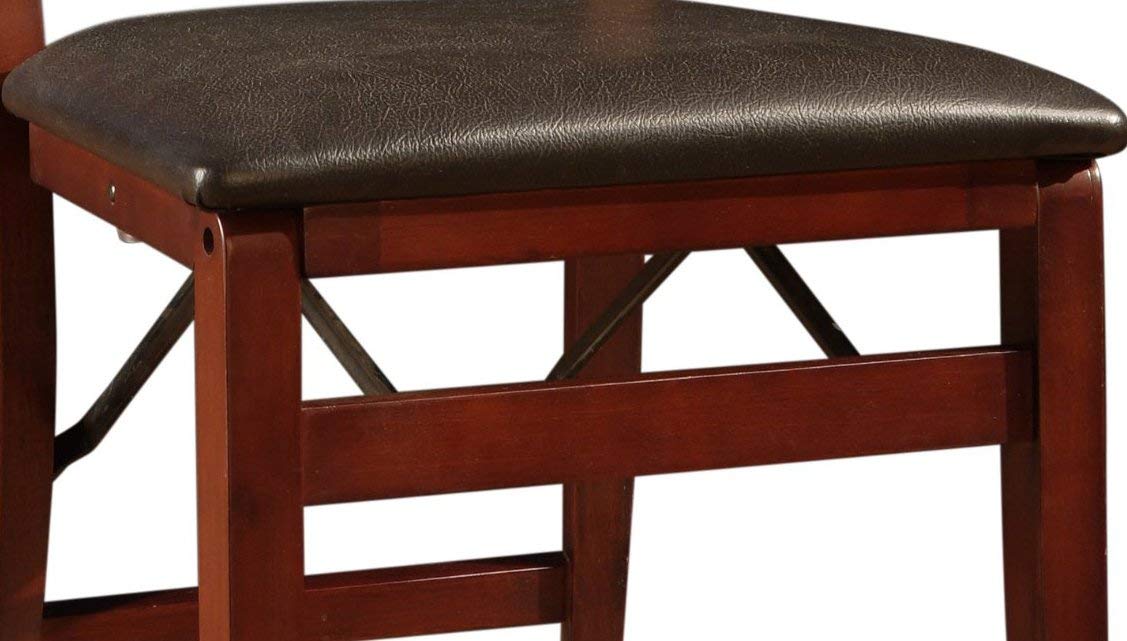 Linon Keira Pad Folding Chair, Set of 2, Engineered Wood Linon