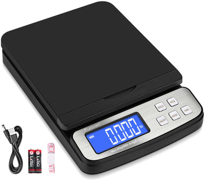 Fuzion Shipping Scale - Digital Postal Scale 88lb x 0.1oz, 5 Units, Hold/Tare/PCS Counting, Easy Calibration, Large LCD, All-in-1 Scale for Packages