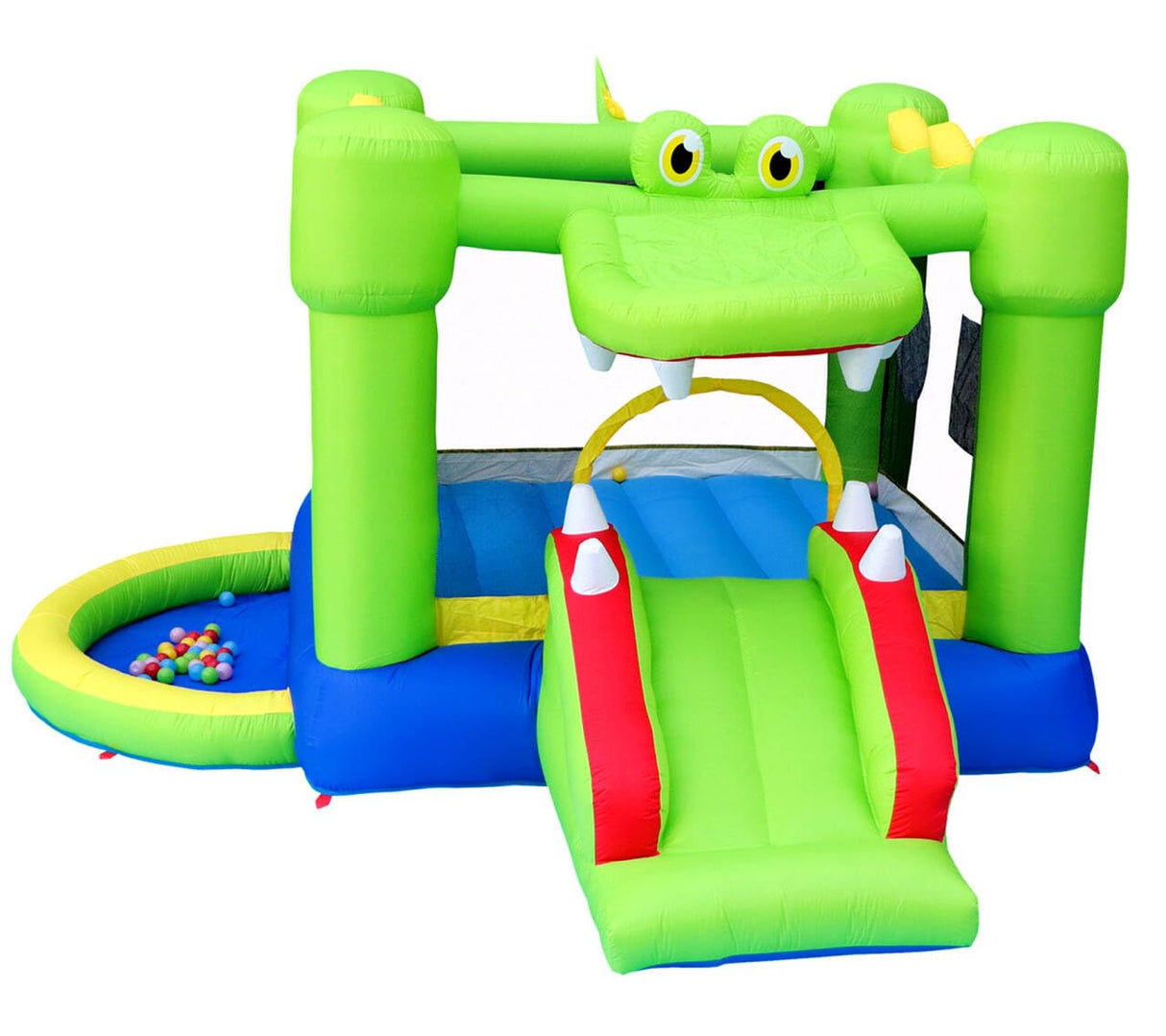 Inflatable Bounce House with Slide, Jumping Castle with Blower and Ball Pit House, Two Dart Target Game NC