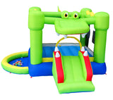 Inflatable Bounce House with Slide, Jumping Castle with Blower and Ball Pit House, Two Dart Target Game NC