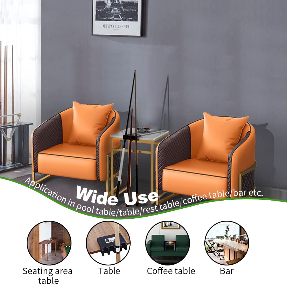 LFSEMINI Pool Cue Holder, 4-Cue Portable Pool Stick Holder for Table, Weighted & Durable Billiard Cue Holder, Mini Stick Holder for Pool Cues, Pool Cue Holder Claw(4 CUE Black) LFSEMINI