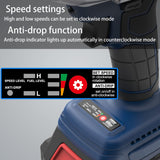 YIOU 20V MAX Cordless Impact Wrench Kit, 1/2 Inch, Compact, Blue YIOU