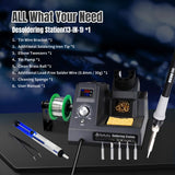 TOAUTO DS90 Soldering Station-°F & °C Dual Digital Display Soldering Iron Station Kit,90W Soldering Iron,302℉- 842℉ Temperature, Anti-Static Design & Grounding Wire, Auto Standby & Sleep,5 Solder Tips TOAUTO