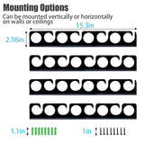 Wall or Ceiling Fishing Rod Storage Rack Vertical Horizontal Holder with 16 Capacity Fishing Rods Reels Mounted Roof Carrier Hooks Hanger for Garage Cabin and Basement Gear Accessories HangEase