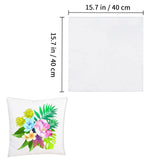 OKBA 4 PCS Sublimation Blanks Pillow Cases 16"x 16" White Cushion Covers Glossy Satin Pillow Covers Heat Transfer DIY Custom Picture Pillow Covers OKBA