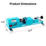 Mini Wood Lathe Machine, 12V- 24VDC,7 Variabla Speeds 4000-9000 RPM, with Wood Lathe Milling Accessories, for Wood Polishing, Grinding, Cutting and Milling DIY... (B) BERXOL