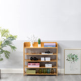Suwoic Bamboo Shoe Rack Organizer, 5 Tier Shoe Shelf Storage Organizer, for Entryway, Hallway, and Closet (Nature) Suwoic