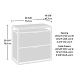 Sauder International Lux Lateral File, L: 30.32" x W: 16.54" x H: 29.72", Sindoori Mango Finish Sauder