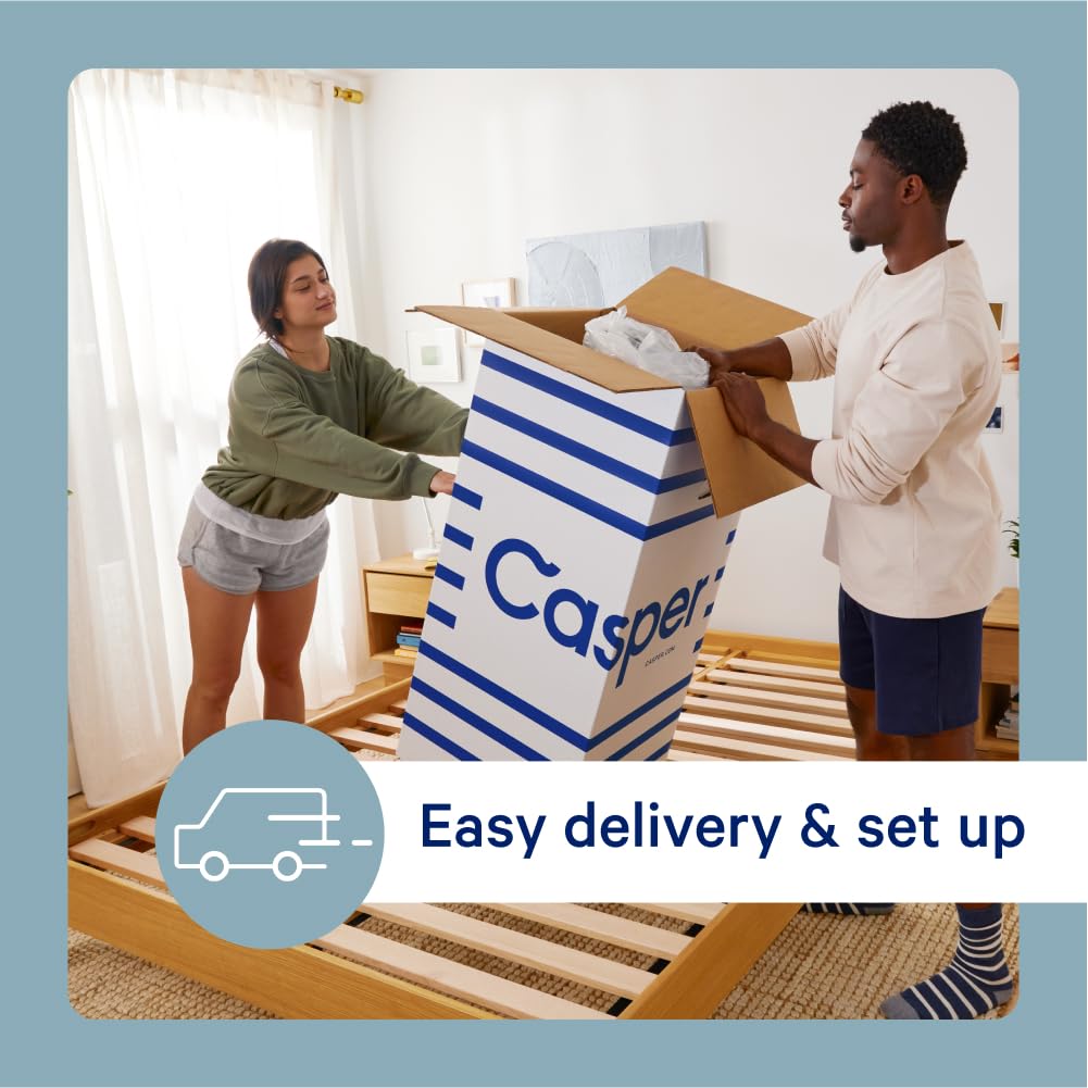 Casper Sleep Element Mattress, Full Size - Memory Foam + Support - 100-Night Trial - Medium Firm CertiPUR-US Mattress, Grey Casper