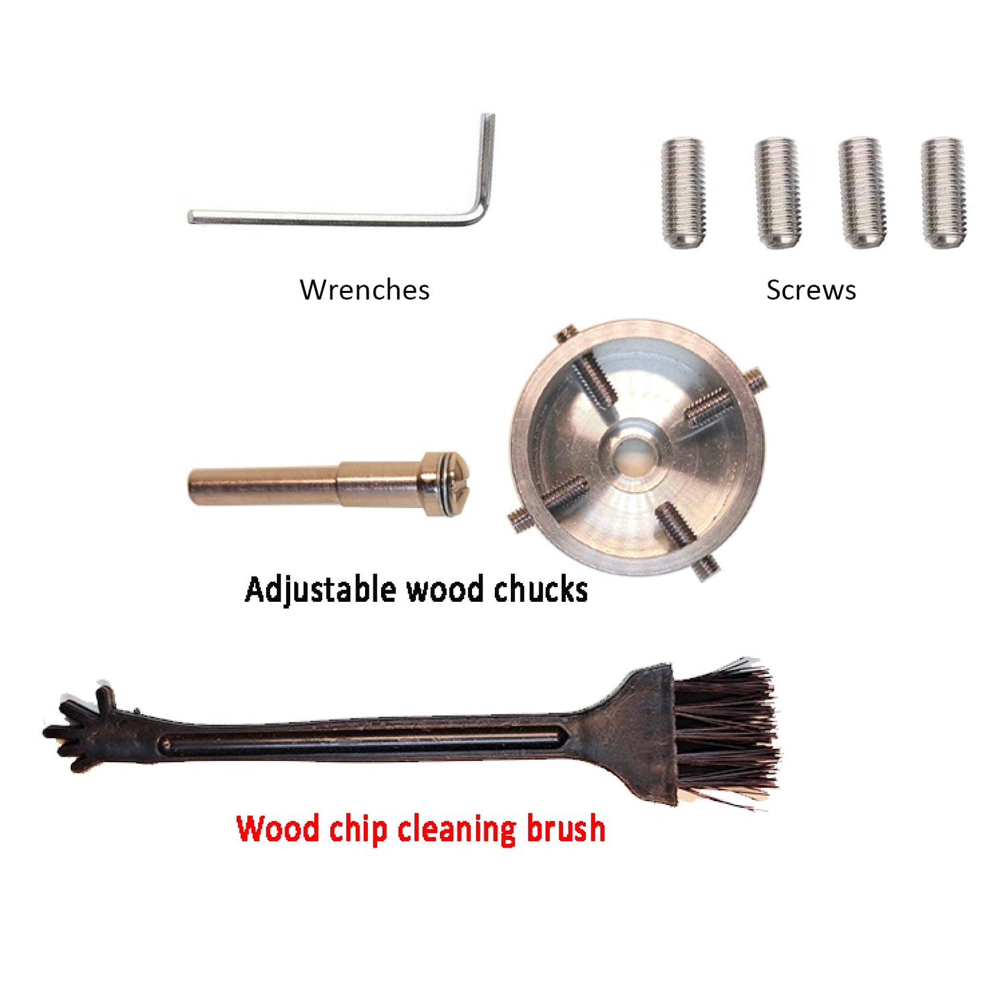 Mini Lathe Wood Lathe Machine Woodworking Lathe Chuck 4 Grips Kits（Excluding lathes）