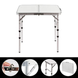 RedSwing Small Folding Table Portable 2 Feet, Small Foldable Table Adjustable Height, Lightweight Aluminum Camping Table, 15.7 in x 23.6 in x 19 in RedSwing
