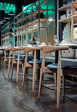 2xhome Set of 2 Contemporary Farmhouse Real Solid Wood Cushion Seat Dining Chairs Elbow Side Chair (Natural) 2xhome